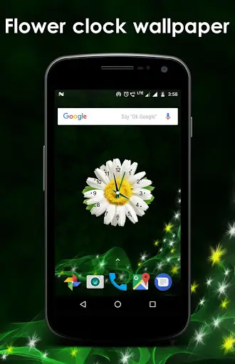 Flower clock live wallpaper screenshot 2