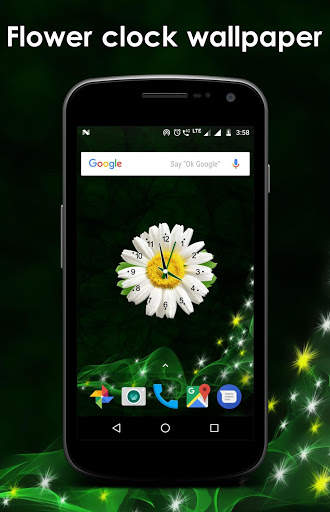 Flower clock live wallpaper screenshot 2