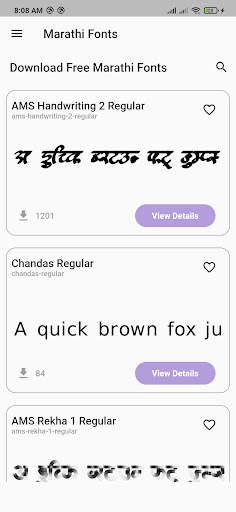 Marathi Fonts screenshot 1
