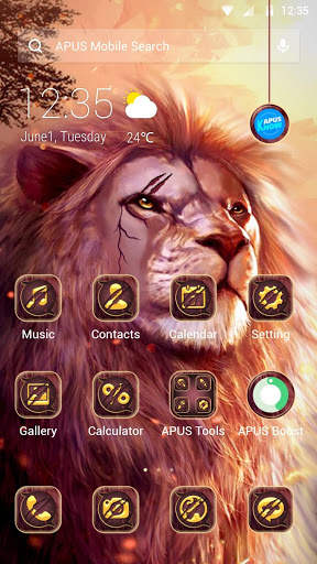 Lion APUS  Launcher Theme screenshot 1