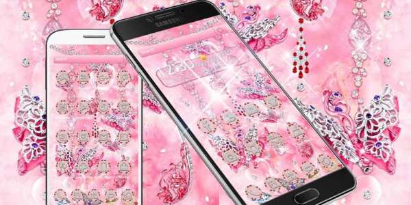 Sparkling Pink Butterfly Diamond Theme screenshot 4