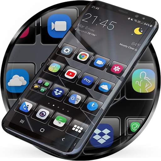Launcher Theme - Dusk Black Icon Pack Wallpaper 100