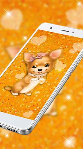 Cute Fluffy Puppy Live Wallpaper screenshot 2