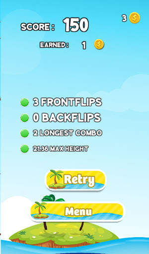 Stickman Water Trampoline Flip screenshot 2