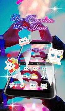 Live 3D Romantic Love Heart Keyboard Theme screenshot 5