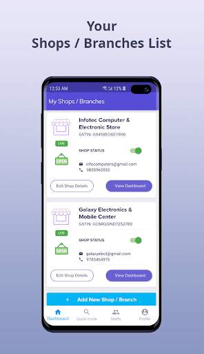 myDigitalShop - POS, GST bill, Shop Management App screenshot 2