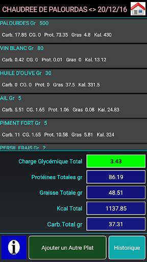 Index et la charge glycém Lite screenshot 7
