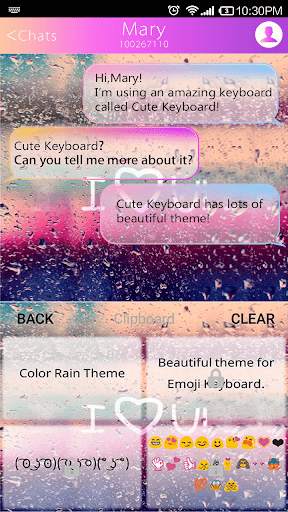 COLOR RAIN Emoji Keyboard Skin screenshot 3