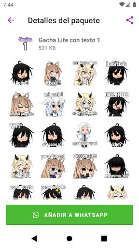 🦄 Stickers de Gacha Life para WhatsApp screenshot 2