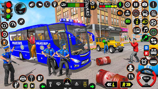 Police Bus Simulator Games screenshot 4