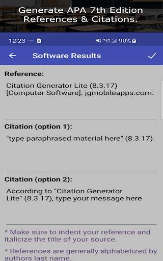 Citation Generator Lite screenshot 2