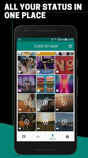 Statut downloader - Click to Chat - Télécharger screenshot 1