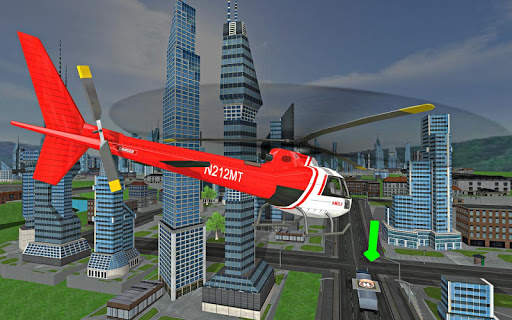 Futuristic Helicopter Rescue Simulator Flying screenshot 2