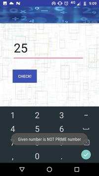 Calculator, percentage and prime numbers checker скриншот 2
