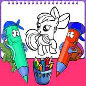 Coloring Unicorn Sandbox Color by Page Book logo