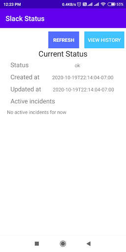 Slack status screenshot 3