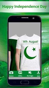 Pakistan Flag T Shirts Maker - 14 Aug Photo Editor screenshot 2