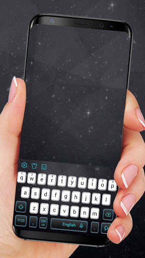 Black and White Galaxy Keyboard screenshot 2