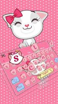 Cute Cat Bowknot Keyboard screenshot 1