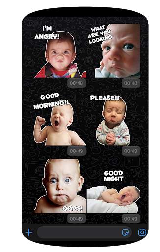 WAStickerApps Babies Funny Faces with Phrases 2020 screenshot 1