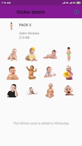 Cute Babies  Stickers for WhatsApp - Funny Sticker screenshot 5