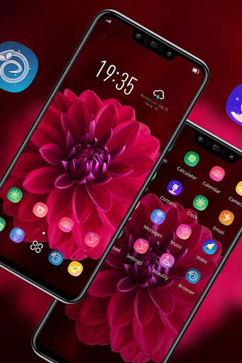 Red Flower Blossom Beautiful theme for REDMI Y2 screenshot 2