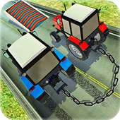Chained Cars Driving : Tractor Farming Simulator logo
