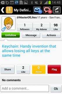 My definition screenshot 2