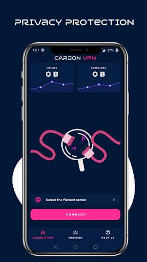 Carbon VPN - Free, Fast & Secure screenshot 1