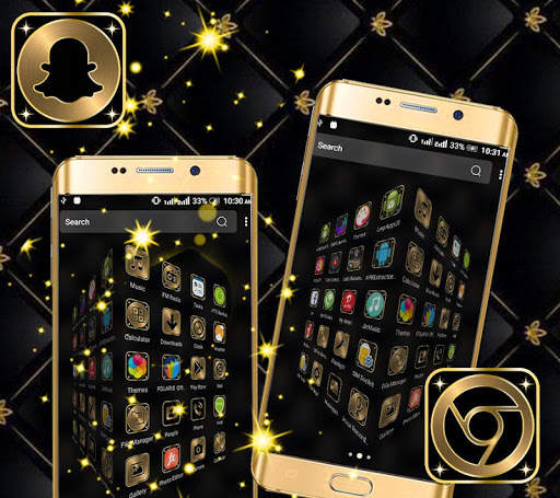 Gold Black Launcher Theme screenshot 4