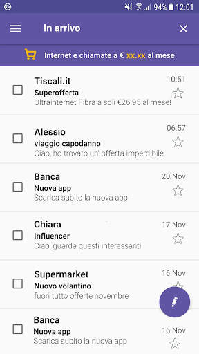Tiscali Mail screenshot 1