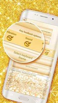 Gold Glitter Keyboard Emoji screenshot 4