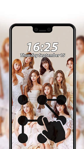Twice Pattern Lock Screen 🔒 1 تصوير الشاشة