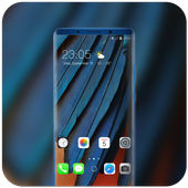 Theme for IOS-13 Blue Feather abstract wallpaper icon