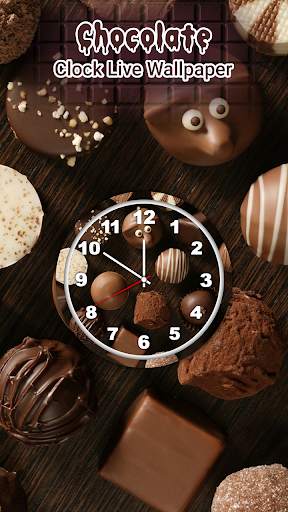 Chocolate Clock Live Wallpaper - Analog Clock screenshot 3