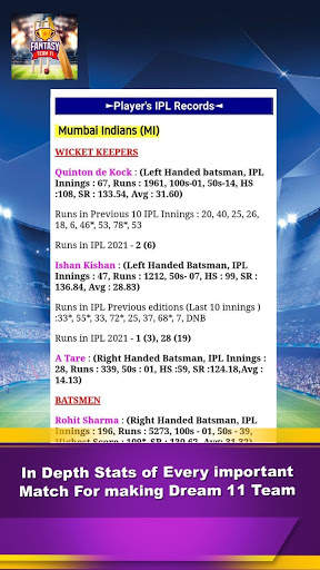 Fantasy™11 -Dream11 Prediction screenshot 5