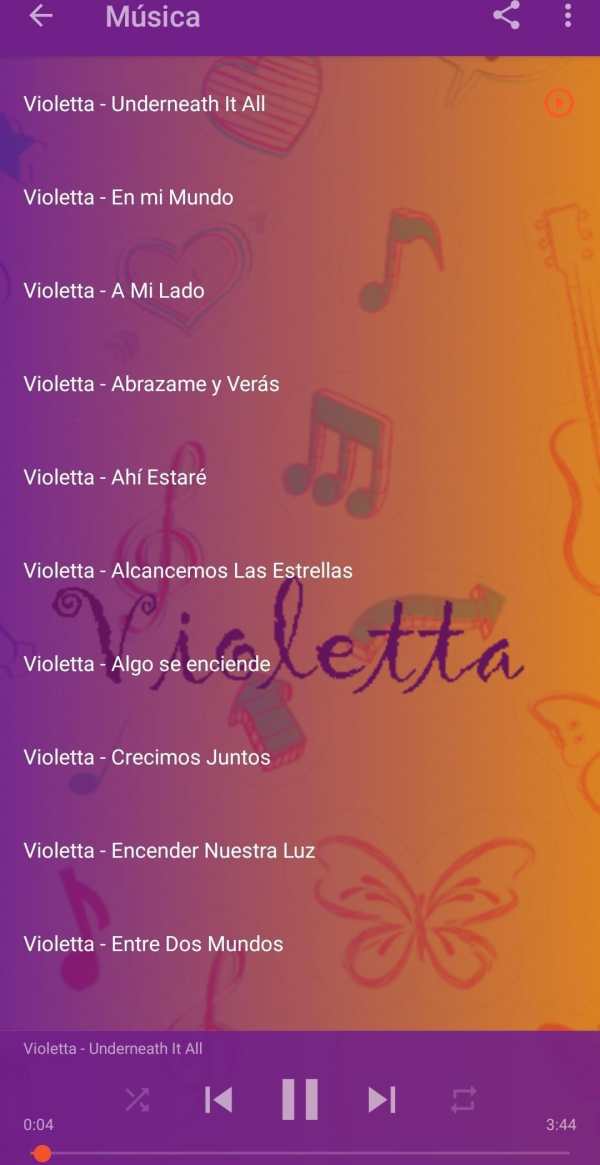 Violetta Musica y Letras स्क्रीनशॉट 2