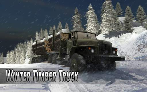 Winter Timber Truck Simulator screenshot 1