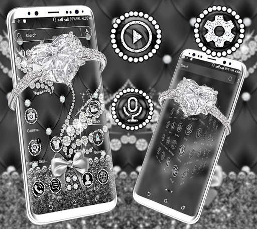 Diamond Swan Launcher Theme screenshot 4