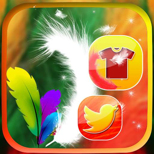 Yellow Feather Launcher Theme 4.1