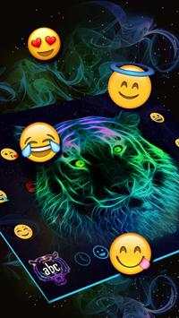 Neon Tiger Keyboard Theme 2 تصوير الشاشة