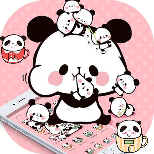 Pink Cartoon Cute Panda Theme 1.1.5