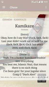 Eminem Kamikaze Album Lyric 2 تصوير الشاشة