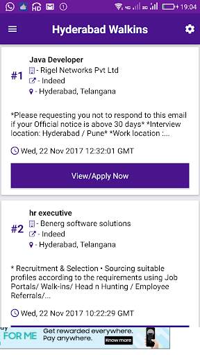 Hyderabad Jobs App screenshot 1