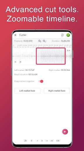 Cut audio & Cut music. Music trimmer for mp3 & wav screenshot 1