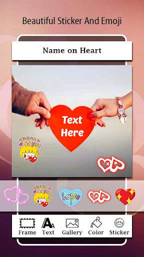 Name on Heart Photo Editor скриншот 5