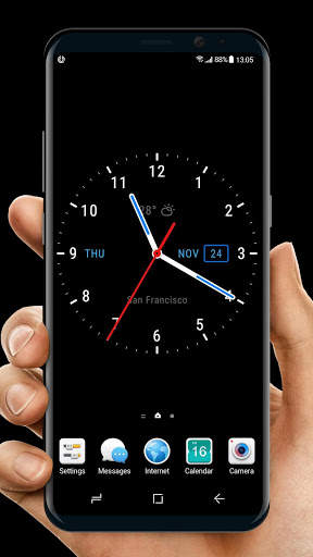 Live Wallpaper with Analog Clock 2018 screenshot 1