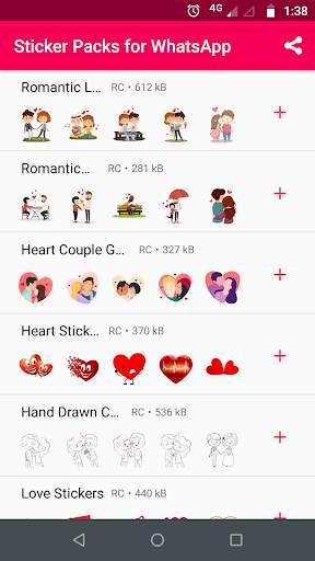 WAStickerApps: Romantic Love Stickers for WhatsApp screenshot 1
