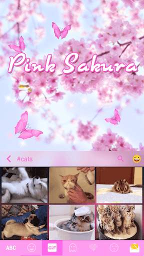 Pinksakura Keyboard Theme screenshot 4