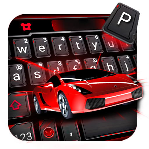 Red Sports Car Racing Keyboard Theme icon